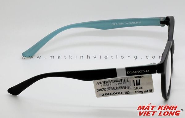  GỌNG KÍNH DIAMOND D3015-BLACK/BLUE 46-17 