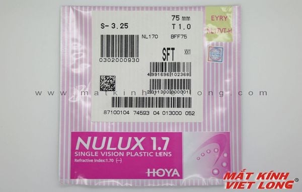  TRÒNG KÍNH NULUX 1.70 