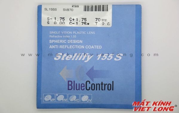  TRÒNG KÍNH STELLIFY BLUE CONTROL 1.55 