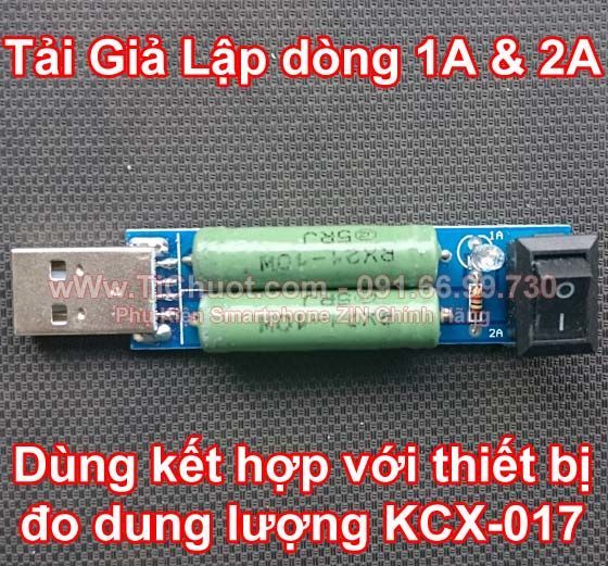 Tải Giả Lập dòng 1A & 2A kết hợp với thiết bị đo KCX-017