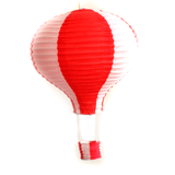 Khinh khí cầu viền sọc đỏ trắng 40cm - Hotair balloon lantern Red white stripes