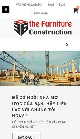 Mẫu website the furniture - construction