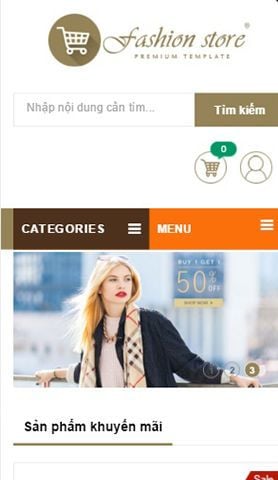 Mẫu website fashion store