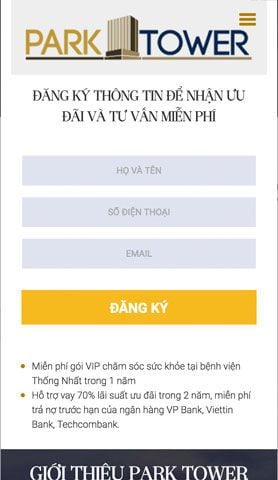 Mẫu website park tower