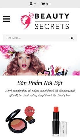 Mẫu website secret beauty