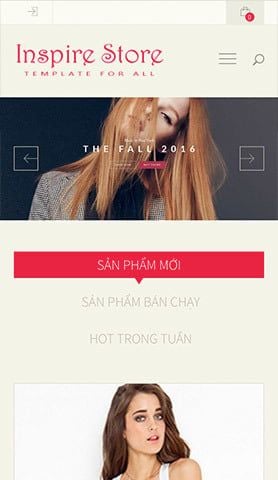 Mẫu website inspire store