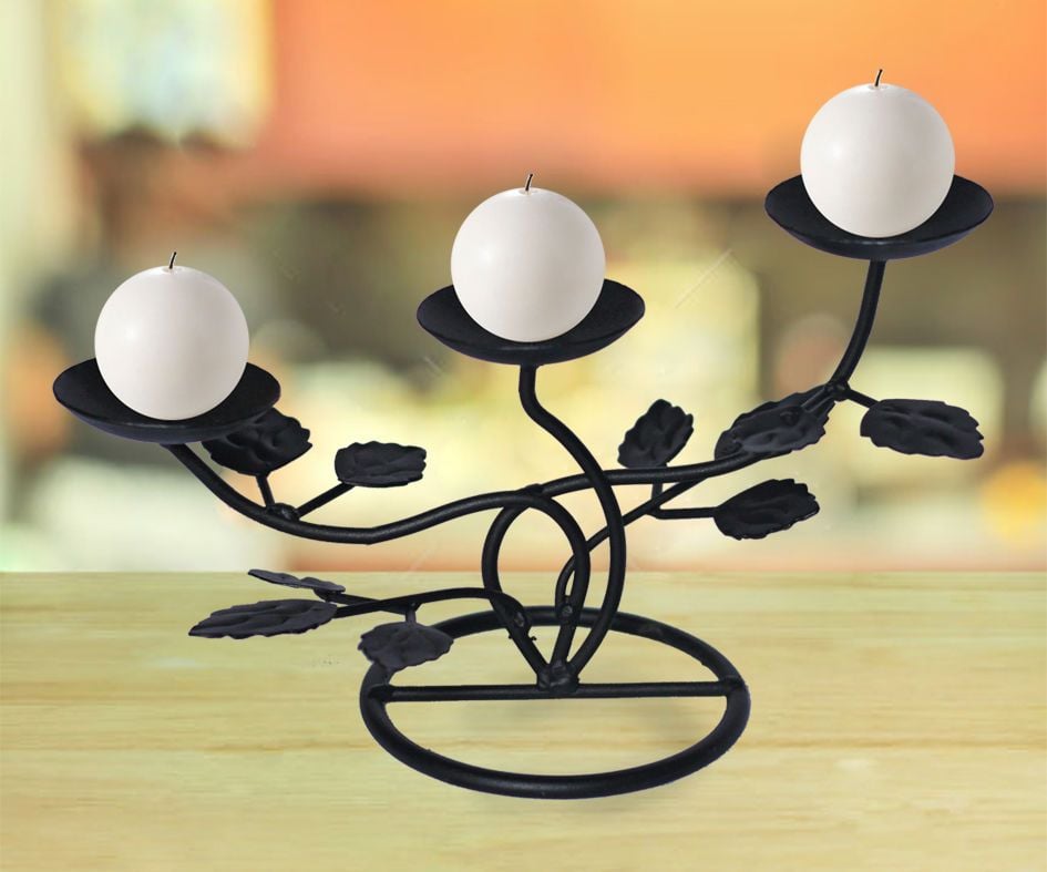 chân nến sắt mỹ thuật chủ đề thiên nhiên