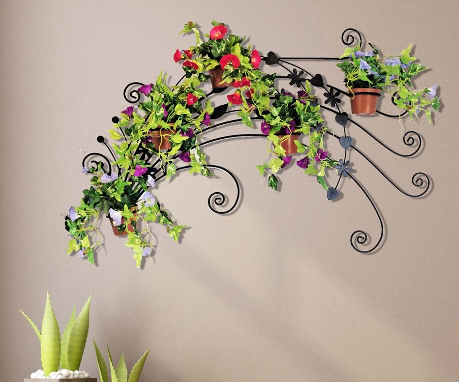 dây hoa treo tường sắt mỹ thuật