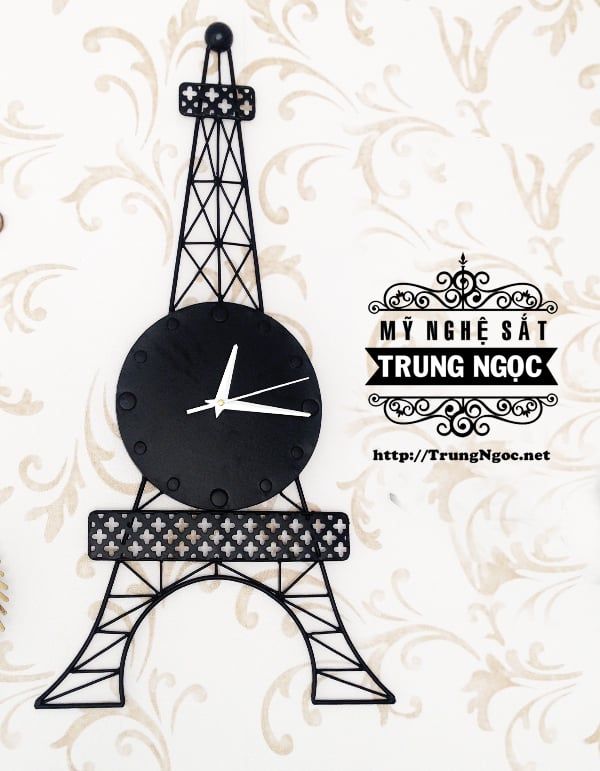 dong ho dep thap eiffel