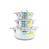  Happycook -  Bộ nồi inox Elegan 1 đáy-8yam - Nắp: Inox - Quai và núm: inox quai cọng  - EL-06SRY 