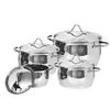 Happycook - Bộ nồi Inox 3 đáy - Đáy: 3 lớp,  nắp: Inox - HC08C5 