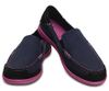  Crocs - Giày Lười Nữ Walu Express 201181-4FL (Xanh Navy-Tím) 