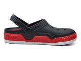  Crocs - Front Court Giày Lười Clog Black/Red Nam/Nữ Unisex 