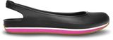 Crocs - RETRO SLINGBACK Giày Búp Bê Flat W BLACK/FUCHSIA Nữ 
