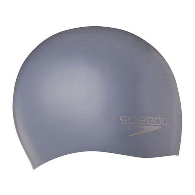  Speedo - Nón Bơi Người Lớn Plain Moulded Silicone (Grey) Chống Thấm Nước 
