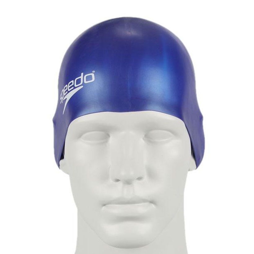  Speedo - Nón bơi trẻ em Plain Moulded Silicone (Blue) Chống Thấm Nước 