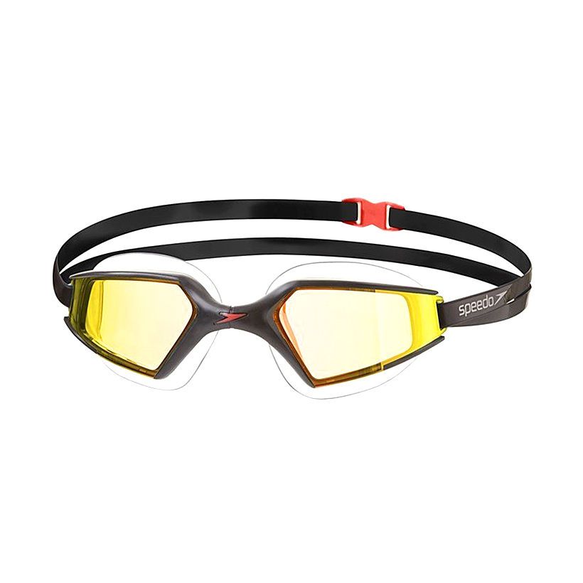  Speedo - Kính bơi unisex IQfit Aquapulse Max Mirror 2 (ASIA FIT) (Black/Orange Gold) 