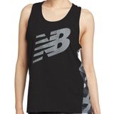  New Balance - Áo Thun Thể Thao Nữ Running T-Shirt ASWT5206BK (Đen phối Xám) 