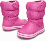  Crocs - Winter Puff Giày Cổ Cao Boot Fuchsia/Bubblegum Bé Trai 