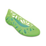  Crocs - Giày Búp Bê Nữ Flat W 14936-3C4 (Xanh Neon-Xanh Ngọc) 