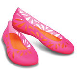  Crocs - Giày Búp Bê Adrina III Flat (Vibrant Pink/Cosmic Orange) 