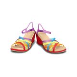  Crocs - Huarache Giày Sandal Guốc Wedge W Multi/Geranium Nữ (Nhiều Màu) 