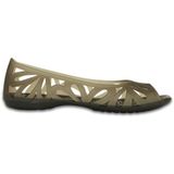  Crocs - Giày Búp Bê Adrina III Peep Toe Flat (Nâu) 