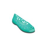  Crocs - Giày Búp Bê Adrina III Peep Toe Flat Tropical (Xanh Ngọc) 