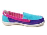  Crocs - Walu Canvas Giày Loafer Women Aqua/Fuschia Nữ 