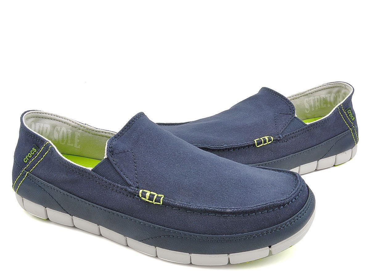  Crocs - Stretch Sole Giày Loafer M Navy/Pearl White Nam 