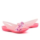  Crocs - Giày xăng đan nữ ColorBlock Soft Floral Flat W Coral 203228-689 (Hồng) 