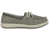  Crocs - Walu II Canvas Skimmer W Concrete/Pearl White Nữ 