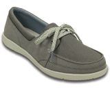 Crocs - Walu II Canvas Skimmer W Concrete/Pearl White Nữ 