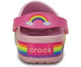  Crocs - Giày Lười Bé Gái Clog K 202662-6GD (Hồng-Họa Tiết Bảy Sắc Cầu Vồng) 