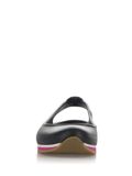  Crocs - RETRO SLINGBACK Giày Búp Bê Flat W BLACK/FUCHSIA Nữ 
