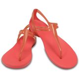  Crocs - Giày xăng đan nữ Isabella T-strap Coral 202467-689 (Đỏ) 