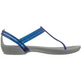  Crocs - Giày xăng đan nữ Isabella T-strap Cerulean Blue 202467-4O5 (Xám) 