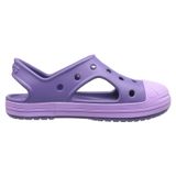 Crocs - Giày xăng đan trẻ em Unisex Bump It Sandal K Blue Violet Iris 202610-5N4 (Tím) 