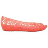  Crocs - Giày búp bê nữ Isabella Jelly Flat W Coral 203285-689 (Hồng) 
