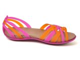  Crocs - HUARACHE Giày Búp Bê Flat W FUCHSIA/BRONZE Nữ 