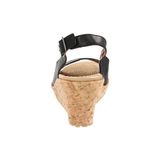  Crocs - Guốc Sandal Nữ Wedge Leather 11848-001 (Đen-Nâu) 