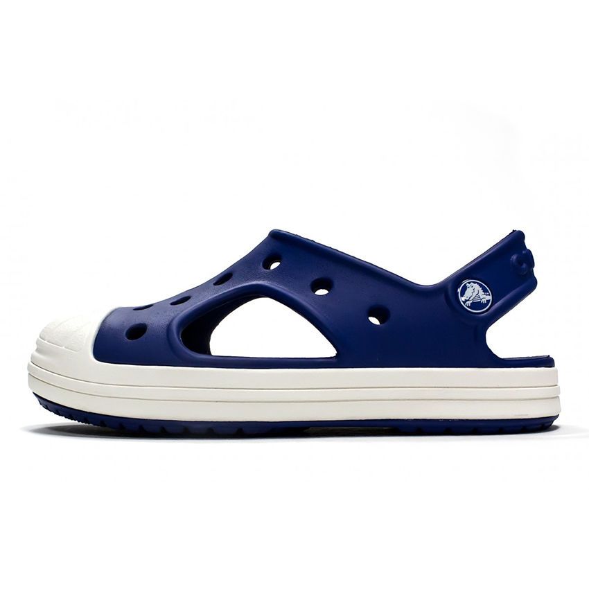 Crocs - Giày xăng đan trẻ em Unisex Bump It Sandal K Cerulean Blue 202610-4O5 (Xanh) 