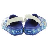  Crocs - Giày xăng đan bé gái CrocsLights Frozen Clog K Cerulean Blue Oyster 202357-4BE (Xanh họa tiết) 