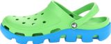  Crocs - DUET SPORT Giày Lười Clog NEON GREEN/OCEAN Nam/Nữ Unisex! 