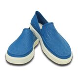  Crocs - Giày lười nam CitiLane Slip-on M Ultramarine White 202363-4GP (Xanh) 