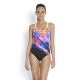  Speedo - Monokini Nữ Endurance+ Placement Digital Powerback Black/Orange 