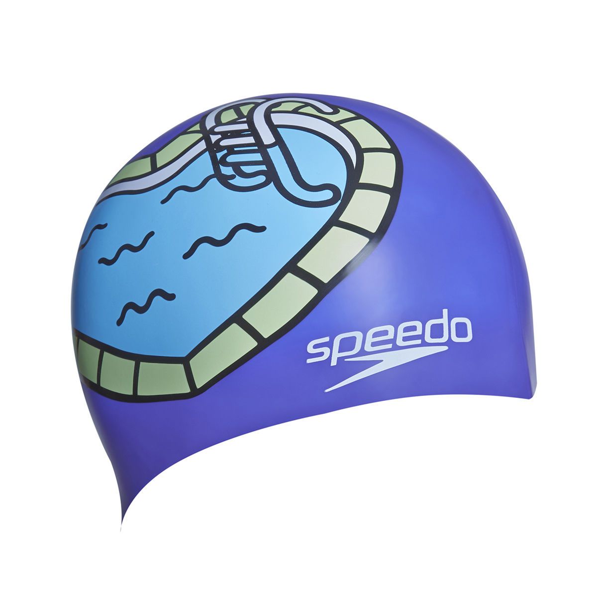 Speedo - Nón Bơi Trẻ Em Silicon Junior Slogan (Tím) 