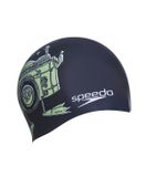  Speedo - Nón Bơi Trẻ Em Silicon Junior Slogan (Đen) 