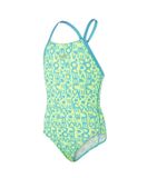  Speedo - Monikini Nữ Text Allover Rippleback 8-09142A768 (Xanh biển/Vàng) 