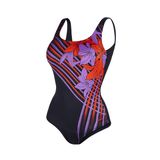  Speedo - Monokini Nữ Endurance 10 Essential Core U-Back Placement 1 Piece Print 1 Black/Red 